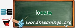 WordMeaning blackboard for locate